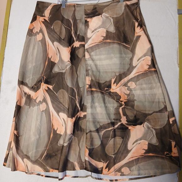 Banana Republic A Line Skirt, Earth Tones NWT Size 2XL Midi Flowy - Picture 1 of 7